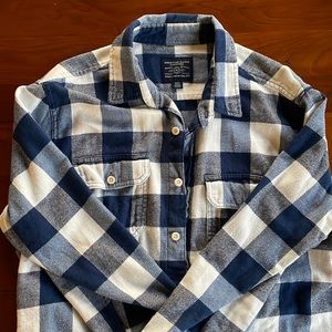 Blue Checkerboard American Eagle Flannel